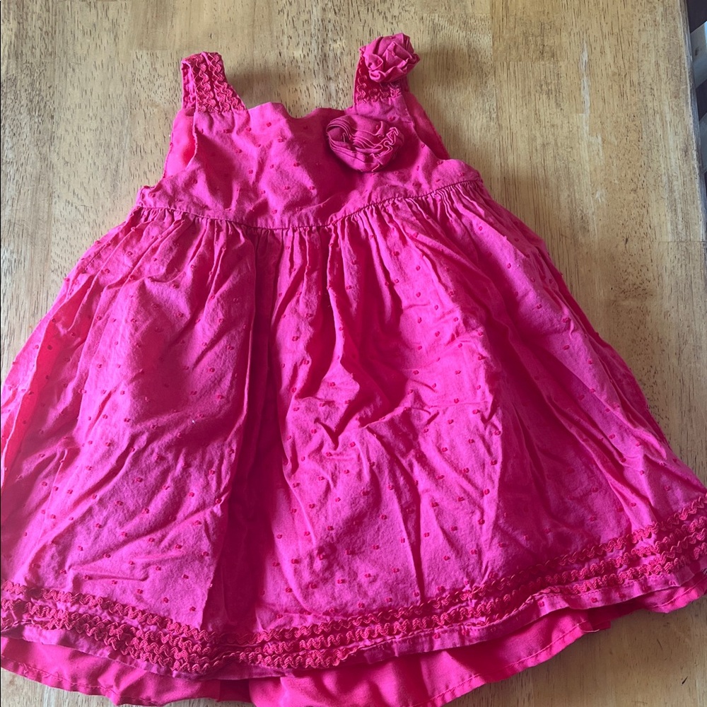 Pink Sleeveless Dress with Ruffle Detail